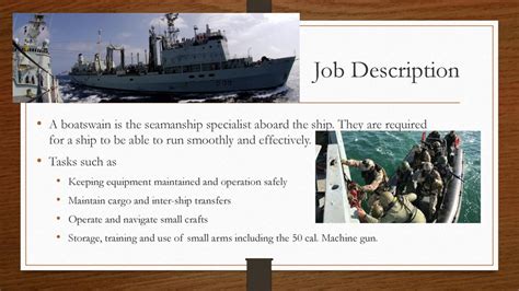 Boatswain job description