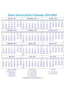 Boise Schools Calendar