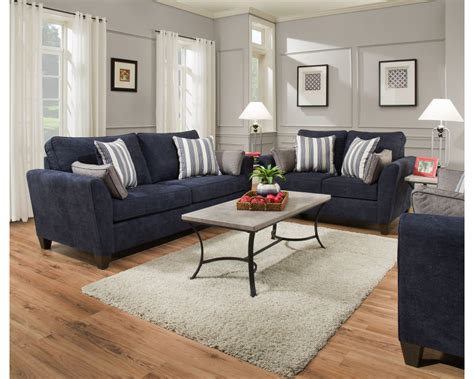 Bold Navy Blue Couch