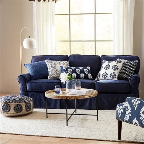 Bold Navy Blue Couch