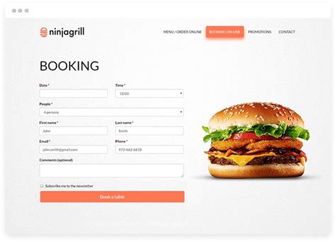 Description of Booking System for Restaurants