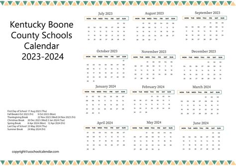 Boone County Schools Ky Calendar Image 8