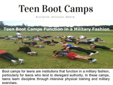 Boot camp for teenagers with life skills training