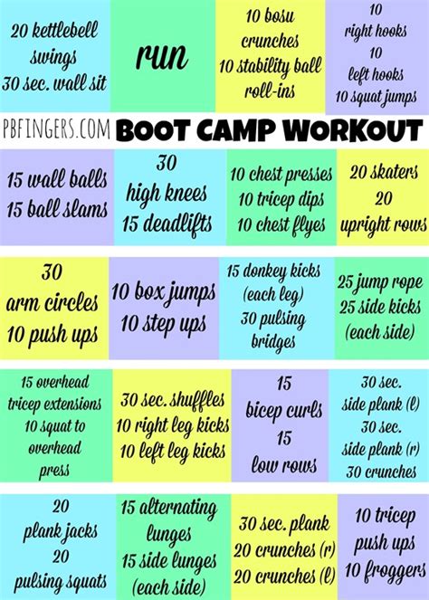 Boot Camp Workout Plan