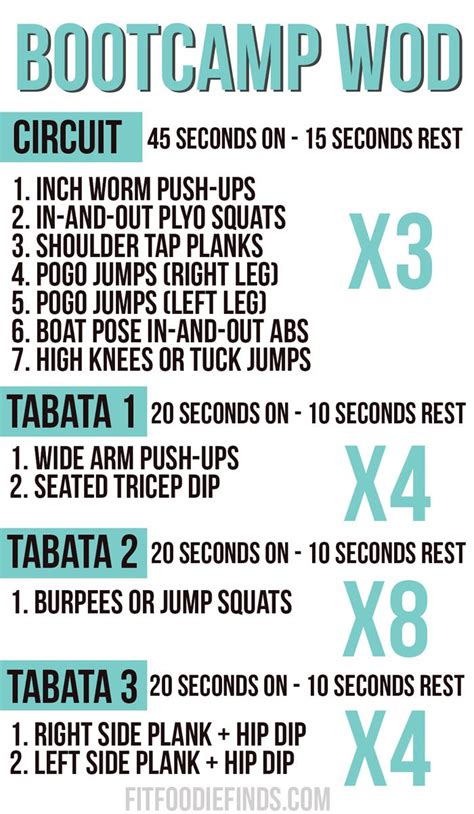 Boot camp routine example