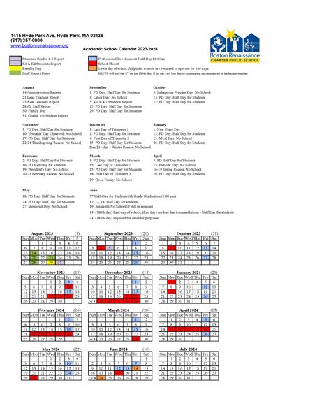 Boston Public Schools Calendar