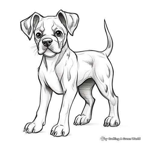 Boxer coloring page