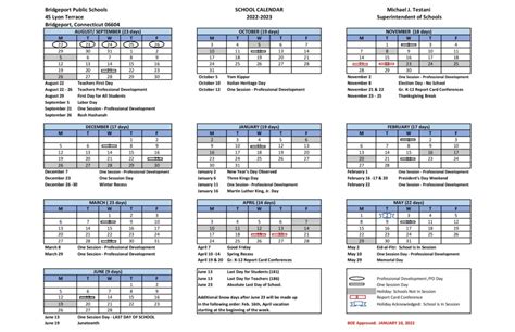 Bpt Public Schools Calendar Image 1