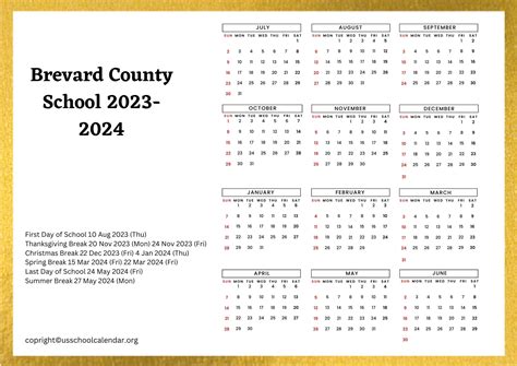 Brevard Schools Calendar