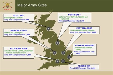 Map of British Army Bases