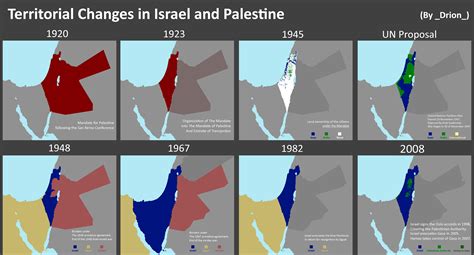 British Mandate Palestine Map Territorial Changes