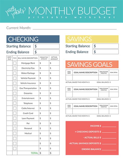 Budget Worksheet Tips