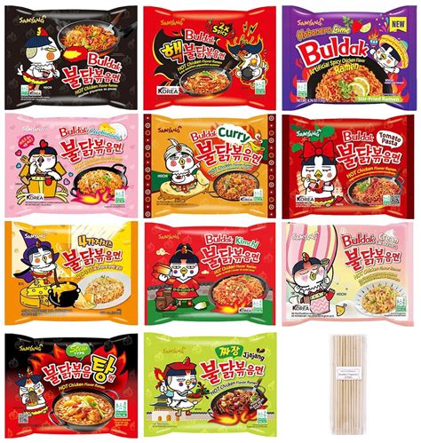 Variety of Buldak Ramen Flavors