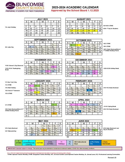 Buncombe County Schools Calendar