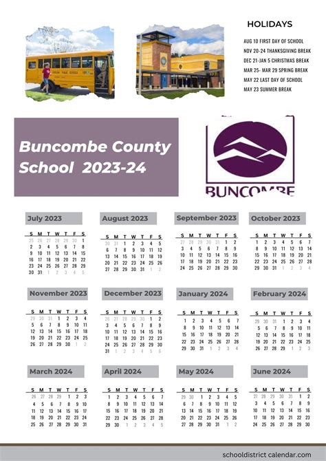 Buncombe County Schools Calendar Image 1