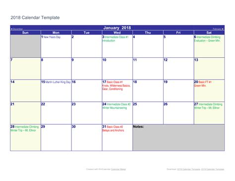 Business Printable Calendar Template