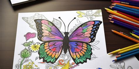 Butterfly coloring tips page