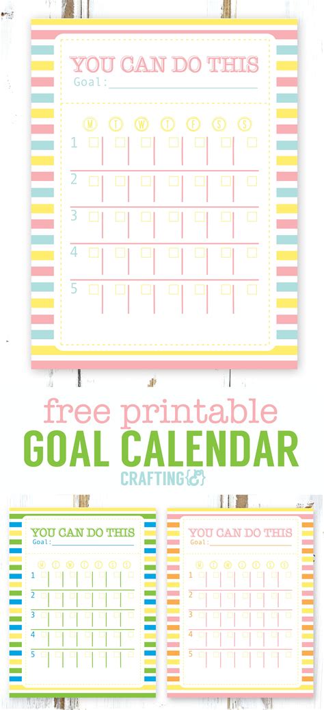 Calendar Goal Setting