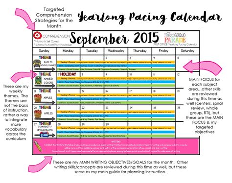 September October calendar guide