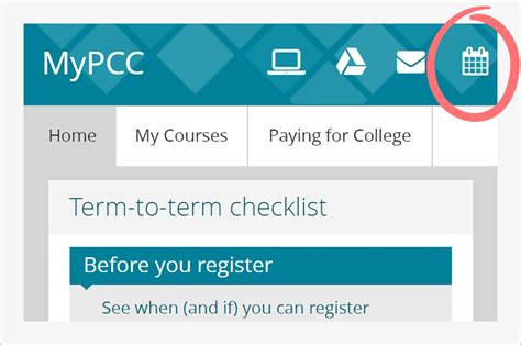 Calendar PCC Guide for Students