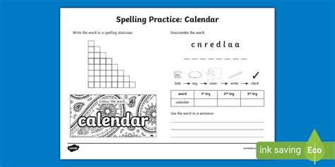 Different ways to spell calendar