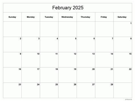 Calendar Tips for February 2025