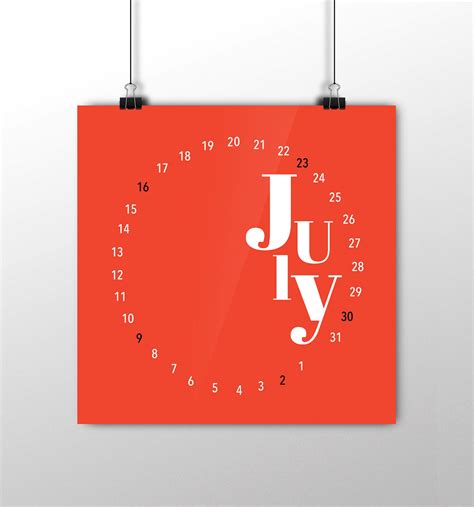 Calendar typography