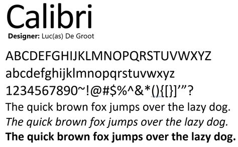 Calibri Font