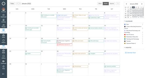 Canvas Calendar Tips