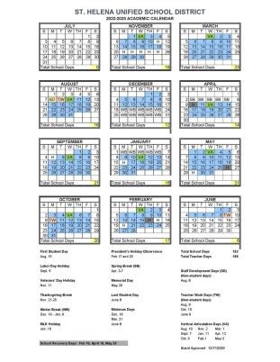 Capistrano Unified School Calendar Image 1