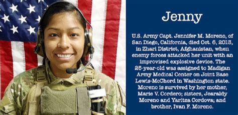 Captain Jennifer M. Moreno, first female nurse to receive the Combat Action Badge