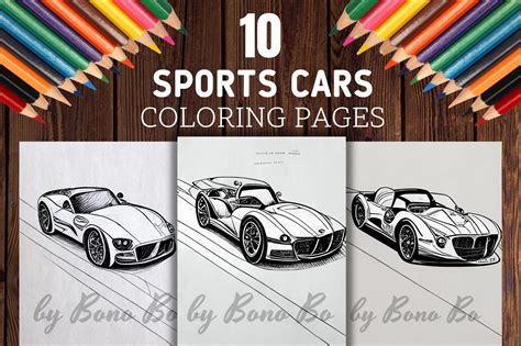 Car coloring pages for creativity