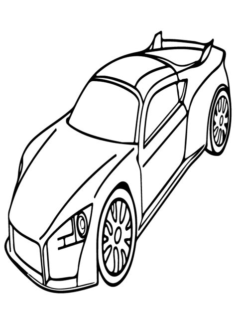 Car design coloring page