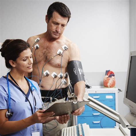 A cardiovascular technician at work