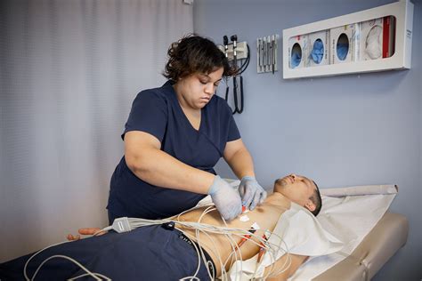 A cardiovascular technician at work