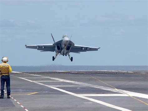 Carrier Landing from Different Angle