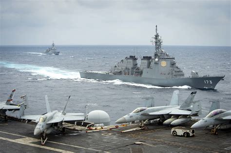 Carrier Strike Group exercise at sea