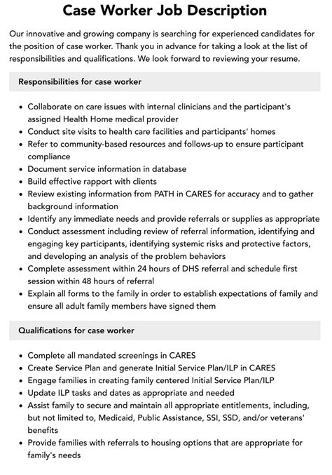 Caseworker Roles