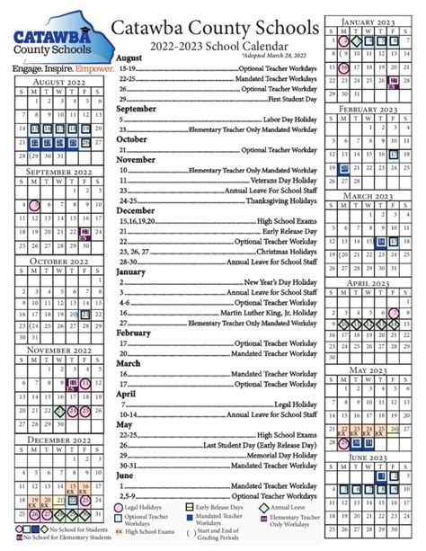 Catawba County Schools Calendar