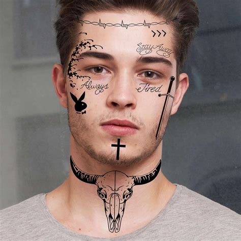 Celebrity Inspired Temporary Face Tattoos