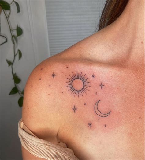 Celestial Shoulder Tattoo Designs