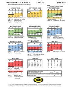 Centerville City Schools Calendar Features