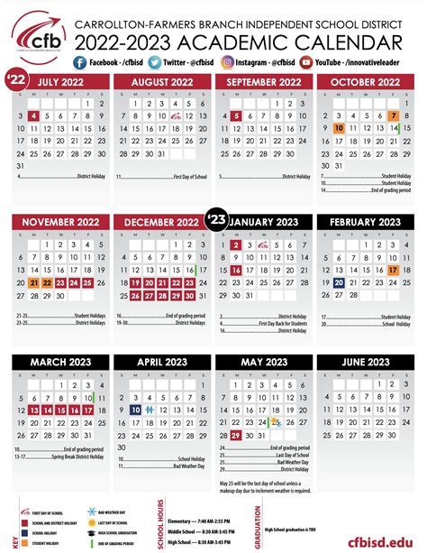 CFB ISD Calendar Communication