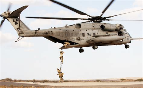 CH-53 Sea Stallion landing on a ship