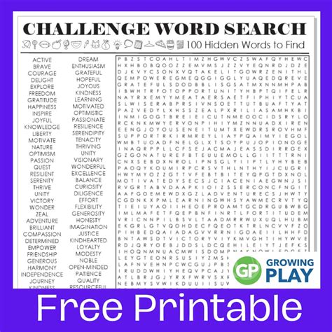 Challenges of Hard Word Search Puzzles Printable