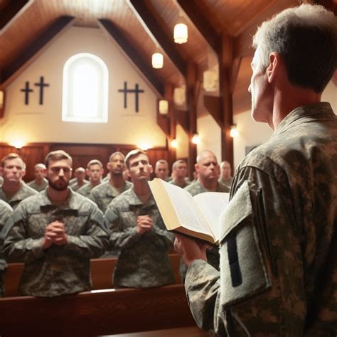 Military chaplains providing spiritual guidance