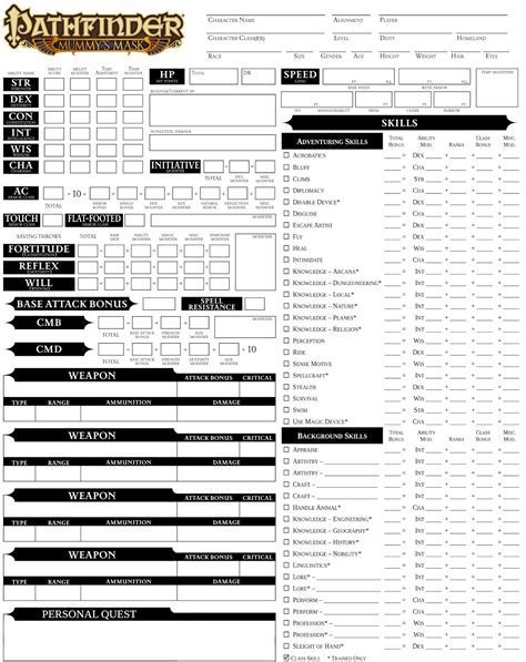 DND Character Sheets