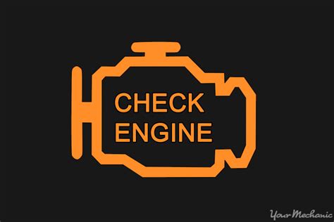 A car with the check engine light on