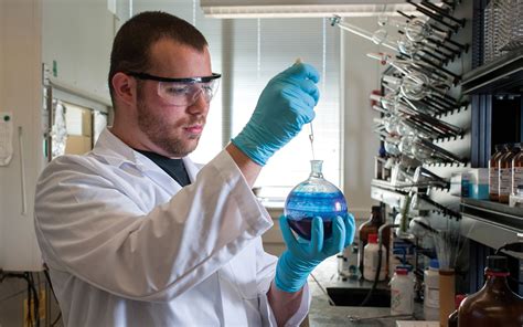 Chemical engineer working on a project