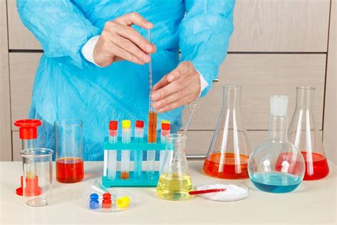 Chemist conducting an experiment